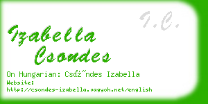 izabella csondes business card